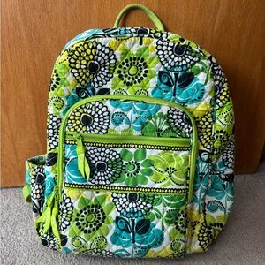 Vera Bradley Floral Backpack - Green, Blue, Black